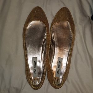 Steve Madden Gold Sequin Flats